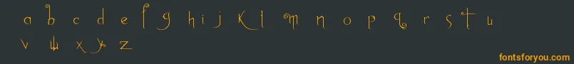 フォントAbh1 – 黒い背景にオレンジの文字
