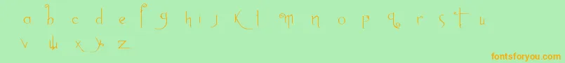 Abh1 Font – Orange Fonts on Green Background