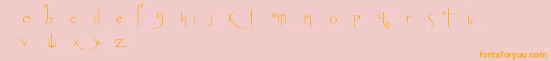 Abh1 Font – Orange Fonts on Pink Background