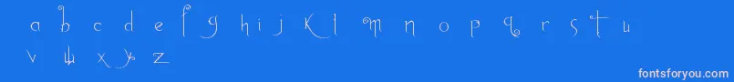Abh1 Font – Pink Fonts on Blue Background
