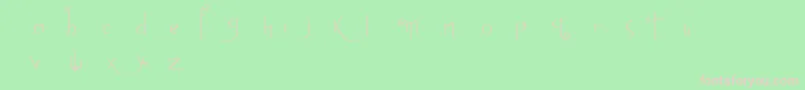 Abh1 Font – Pink Fonts on Green Background