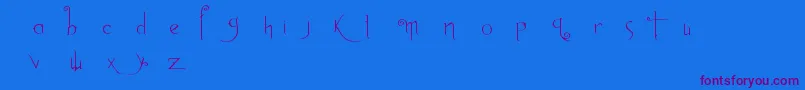 Abh1 Font – Purple Fonts on Blue Background