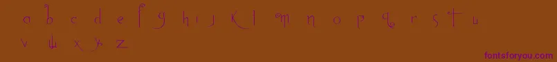 Abh1 Font – Purple Fonts on Brown Background