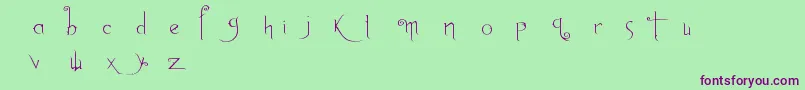 Abh1 Font – Purple Fonts on Green Background