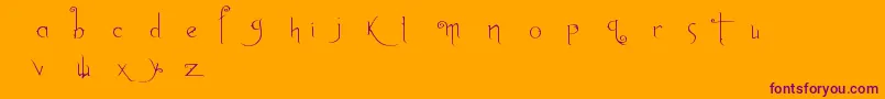 Abh1 Font – Purple Fonts on Orange Background