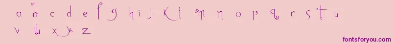 Abh1 Font – Purple Fonts on Pink Background