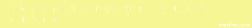 Abh1 Font – White Fonts on Yellow Background