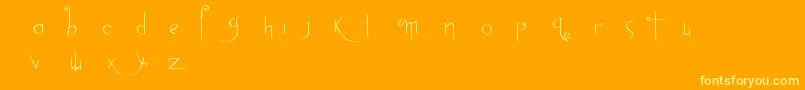 More about Abh1 Font Abh1 Font – Yellow Fonts on Orange Background