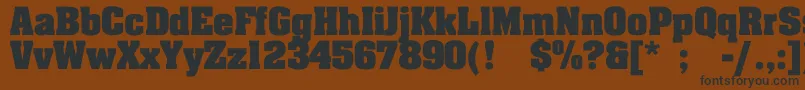 Шрифт TouJourBold – чёрные шрифты на коричневом фоне