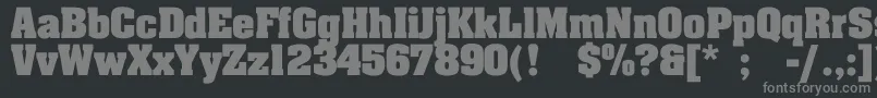 Шрифт TouJourBold – серые шрифты на чёрном фоне