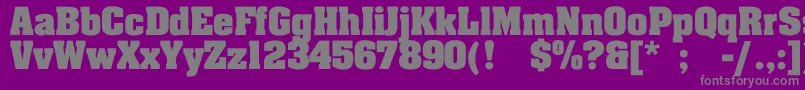 フォントTouJourBold – 紫の背景に灰色の文字