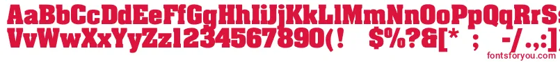 Шрифт TouJourBold – красные шрифты на белом фоне