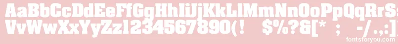 TouJourBold Font – White Fonts on Pink Background