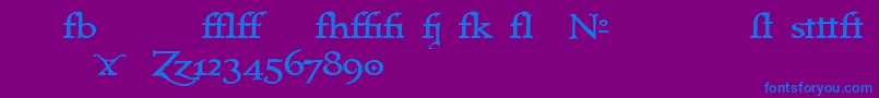 Immrtlt Font – Blue Fonts on Purple Background