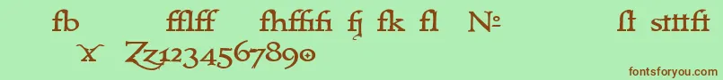 Immrtlt Font – Brown Fonts on Green Background