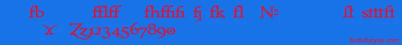 Immrtlt Font – Red Fonts on Blue Background