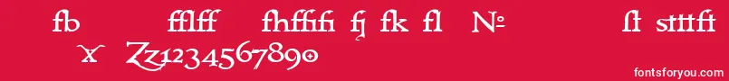 フォントImmrtlt – 赤い背景に白い文字