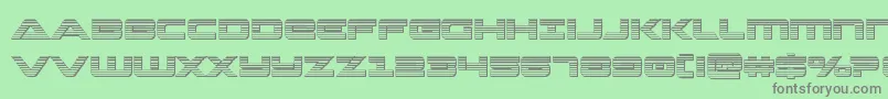 Czcionka Strikelordchrome – szare czcionki na zielonym tle