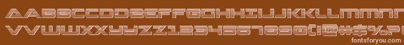 Czcionka Strikelordchrome – różowe czcionki na brązowym tle