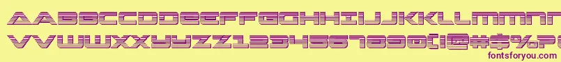 Шрифт Strikelordchrome – фиолетовые шрифты на жёлтом фоне
