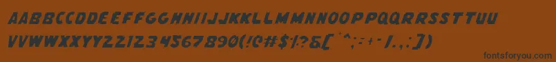 FlyingLeatherneckLight Font – Black Fonts on Brown Background
