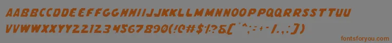 FlyingLeatherneckLight Font – Brown Fonts on Gray Background