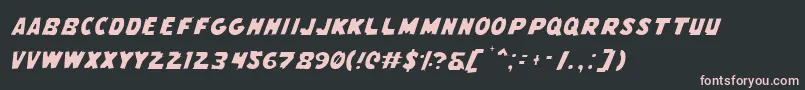FlyingLeatherneckLight Font – Pink Fonts on Black Background