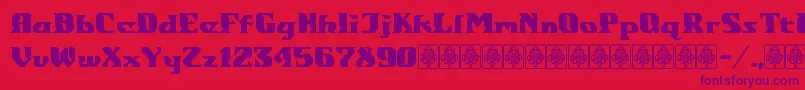 Gondrong Font – Purple Fonts on Red Background