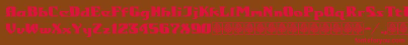 Gondrong Font – Red Fonts on Brown Background