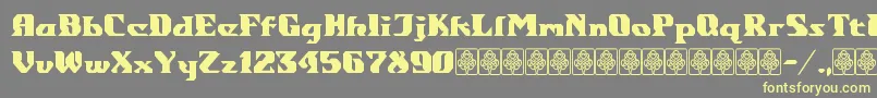 Gondrong Font – Yellow Fonts on Gray Background