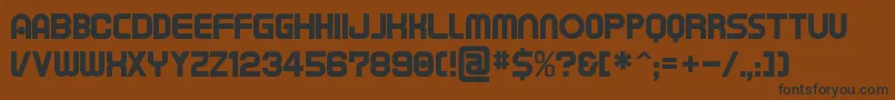 Tapeman-Schriftart – Schwarze Schriften auf braunem Hintergrund