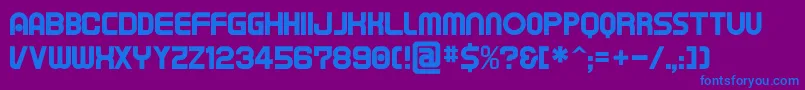 Tapeman Font – Blue Fonts on Purple Background