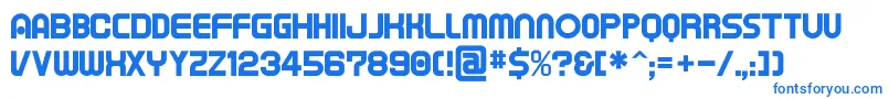 Czcionka Tapeman – niebieskie czcionki