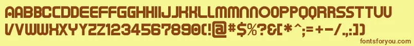 Шрифт Tapeman – коричневые шрифты на жёлтом фоне