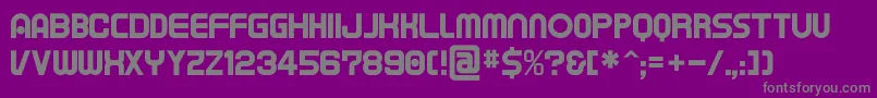 フォントTapeman – 紫の背景に灰色の文字