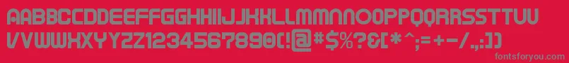 フォントTapeman – 赤い背景に灰色の文字