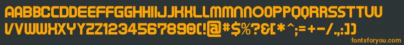 Tapeman Font – Orange Fonts on Black Background