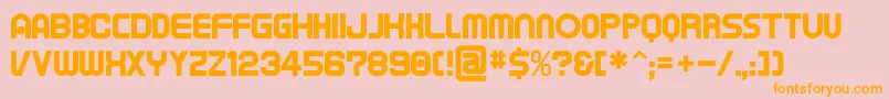 Tapeman Font – Orange Fonts on Pink Background