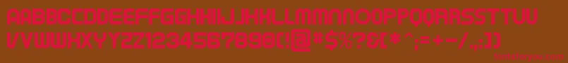 Tapeman Font – Red Fonts on Brown Background