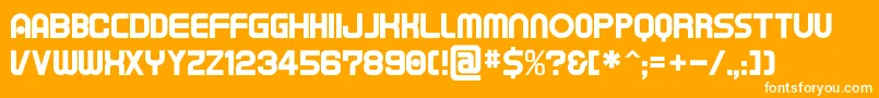 Tapeman Font – White Fonts on Orange Background
