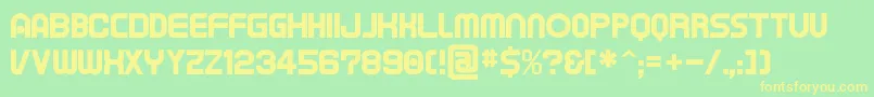 Шрифт Tapeman – жёлтые шрифты на зелёном фоне