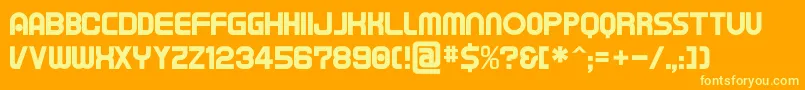 Шрифт Tapeman – жёлтые шрифты на оранжевом фоне