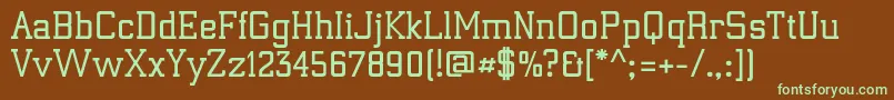 Czcionka ElectrumadfexpSemibold – zielone czcionki na brązowym tle