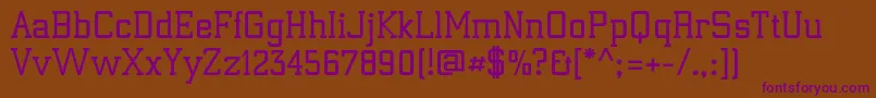 Czcionka ElectrumadfexpSemibold – fioletowe czcionki na brązowym tle