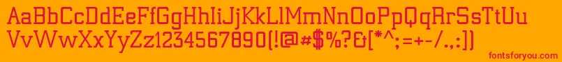 ElectrumadfexpSemibold Font – Red Fonts on Orange Background