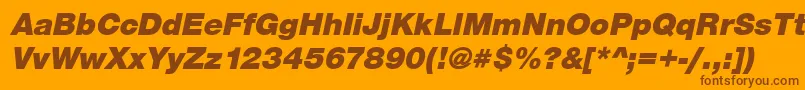 SansBlackItalic Font – Brown Fonts on Orange Background