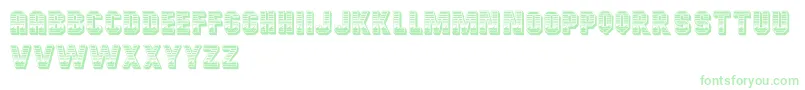 CardiffRegular-Schriftart – Grüne Schriften auf weißem Hintergrund