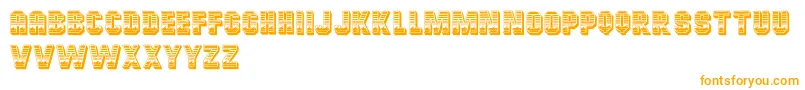 フォントCardiffRegular – 白い背景にオレンジのフォント