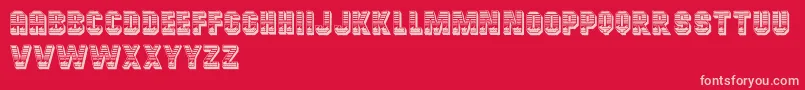 Шрифт CardiffRegular – розовые шрифты на красном фоне