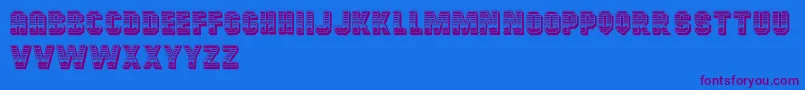 CardiffRegularフォントについての詳細 フォントCardiffRegular – 紫色のフォント、青い背景